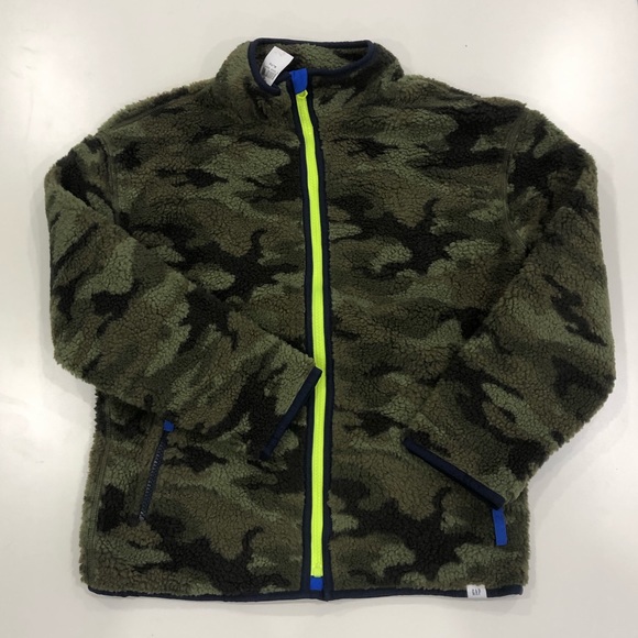 GAP Boys Camo Zipup Sweater - Picture 1 of 2